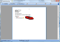 Vorschau des Dokuments als Serienbrief, Serien-Fax, Serien-PDF-Datei